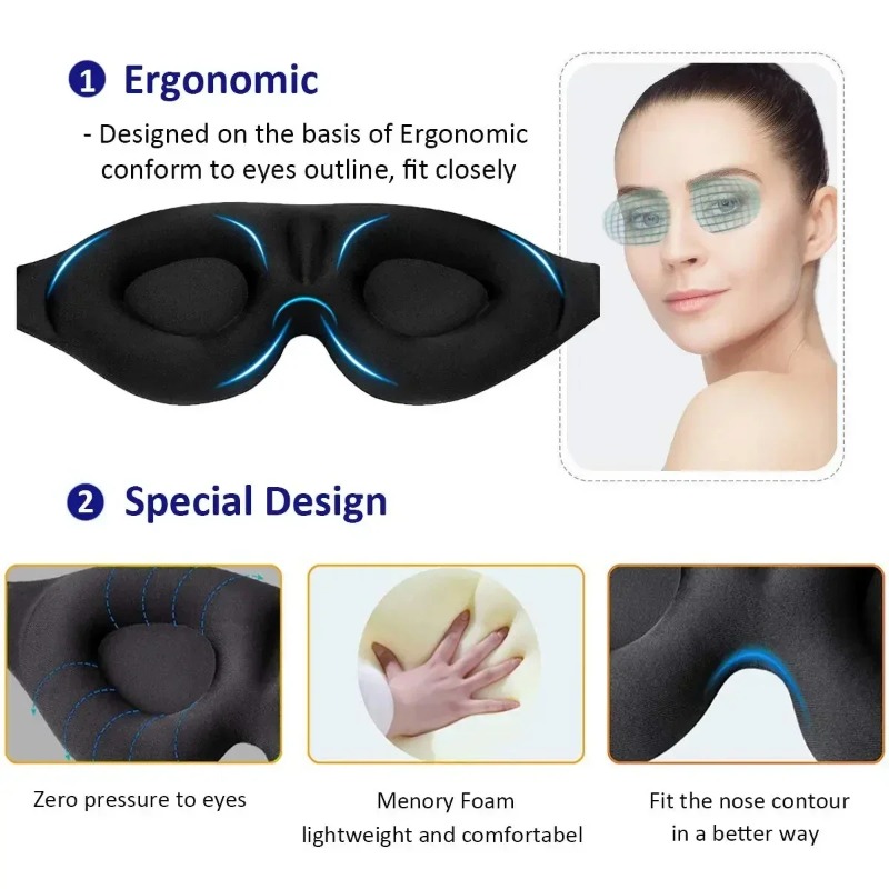 1 Stück 3D-Konturierte Schlafm – Sleep Eye Mask 3D Bewertung und Preis