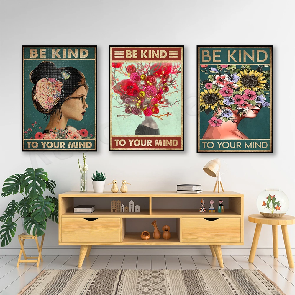 Behandeln Sie Ihren Geist gut: – Health Wellness Poster Bewertung und Preis