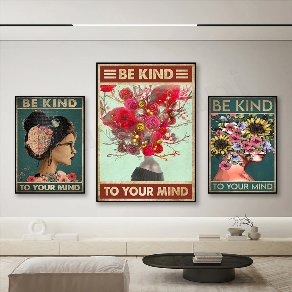 Behandeln Sie Ihren Geist gut: – Health Wellness Poster Bewertung und Preis