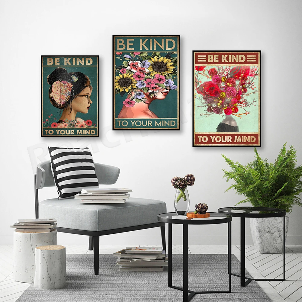 Behandeln Sie Ihren Geist gut: – Health Wellness Poster Bewertung und Preis