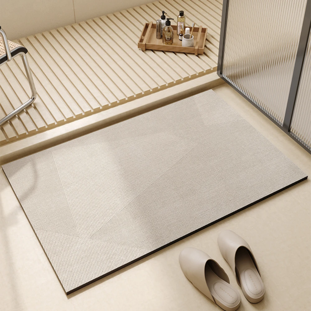 Hellbraune Geometrische Linien – Bamboo Bath Mat Bewertung und Preis