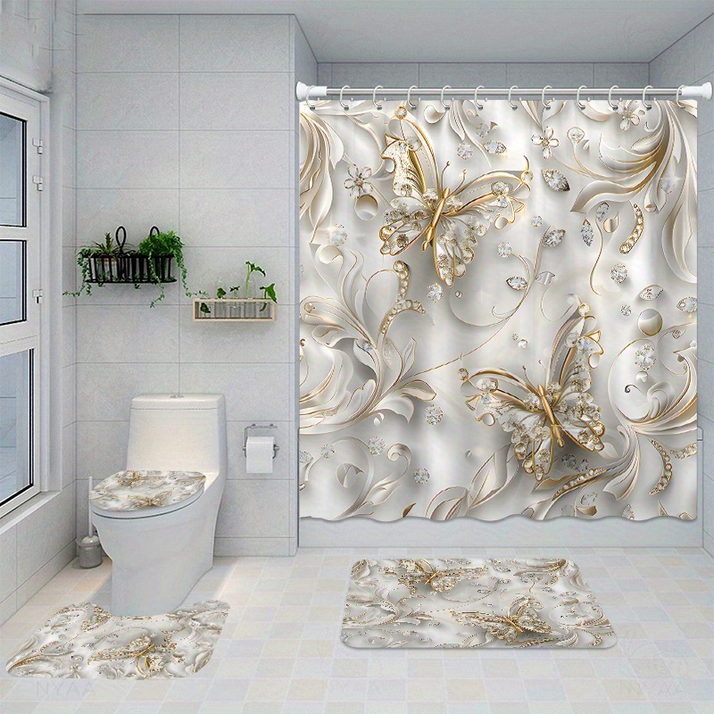 4-teiliges elegantes Schmetter – Bamboo Bath Mat Bewertung und Preis