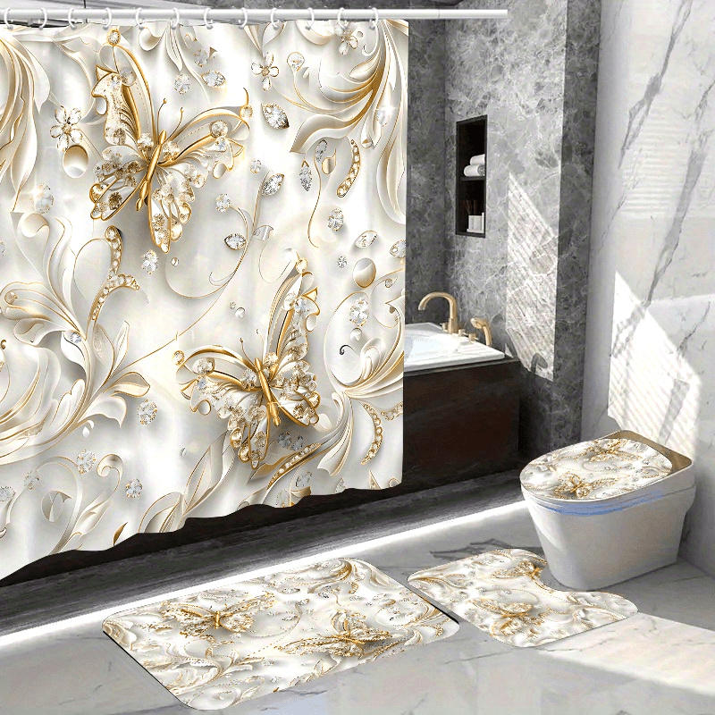 4-teiliges elegantes Schmetter – Bamboo Bath Mat Bewertung und Preis