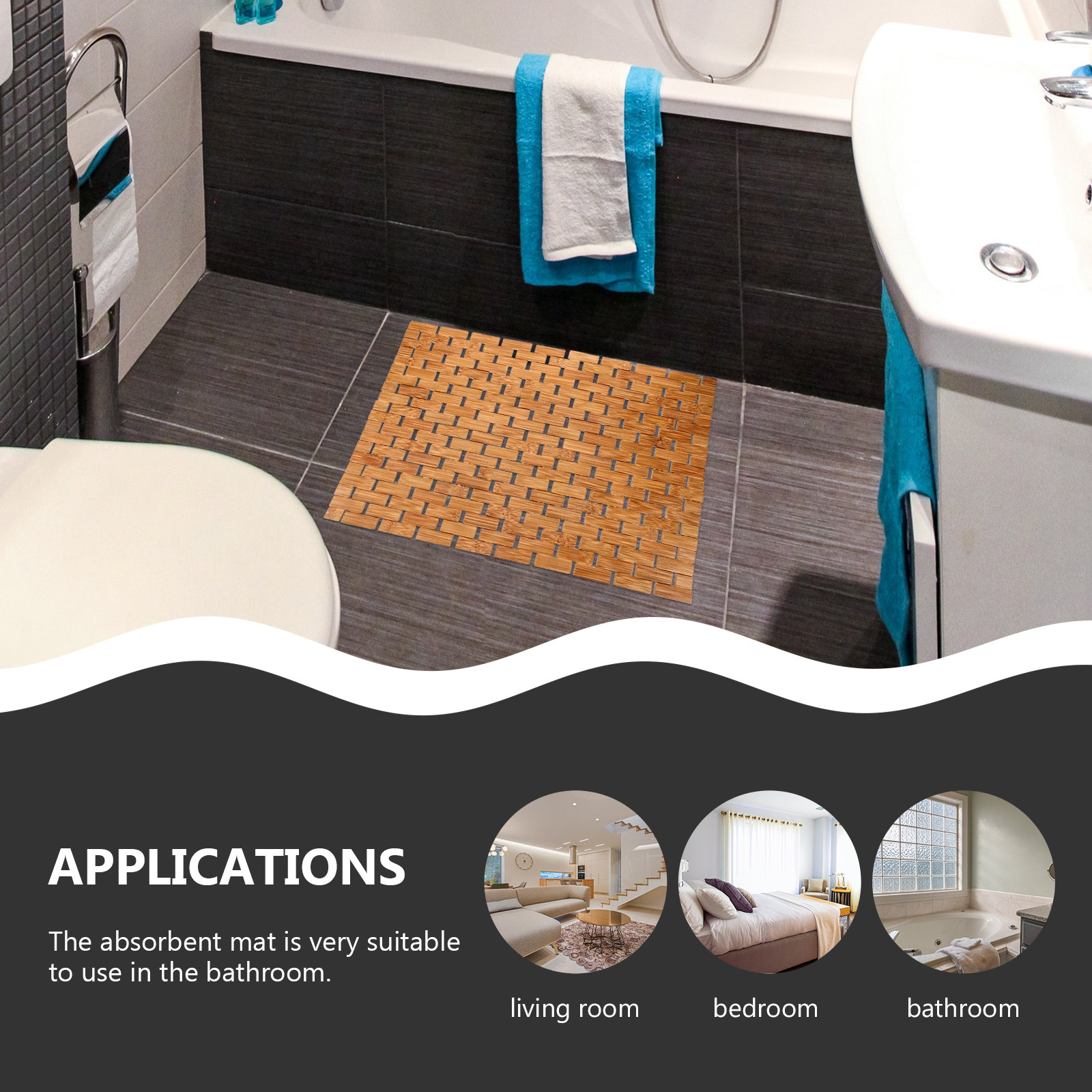 Bambus-Duschbodenmatte Quadrat – Bamboo Bath Mat Bewertung und Preis